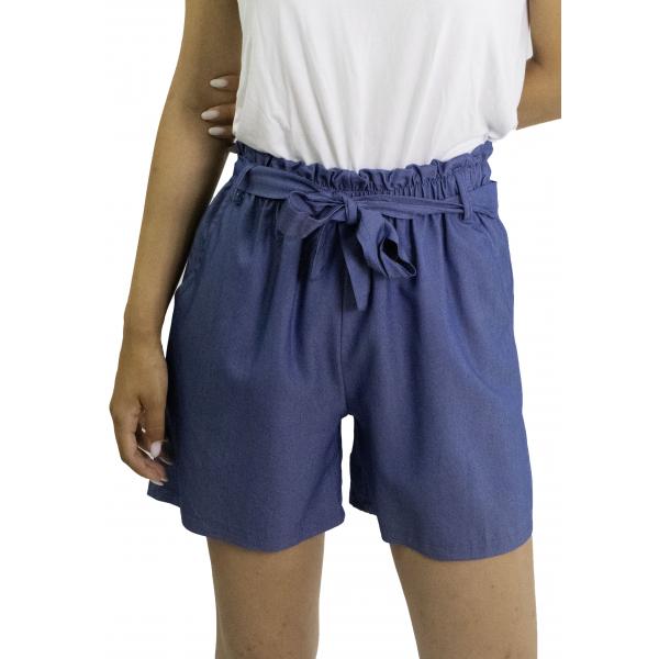 Shorts in denim leggero con fiocco "Marta"
